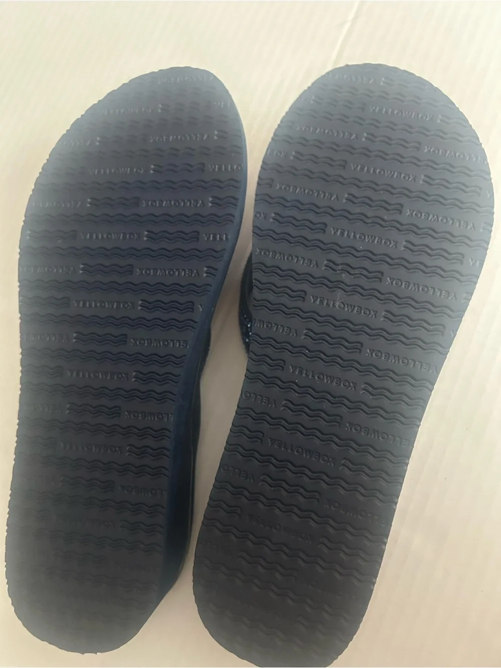Yellow Box Navy Blue Beaded brand new women’s size 7.5 Sandals - Picture 4 of 7